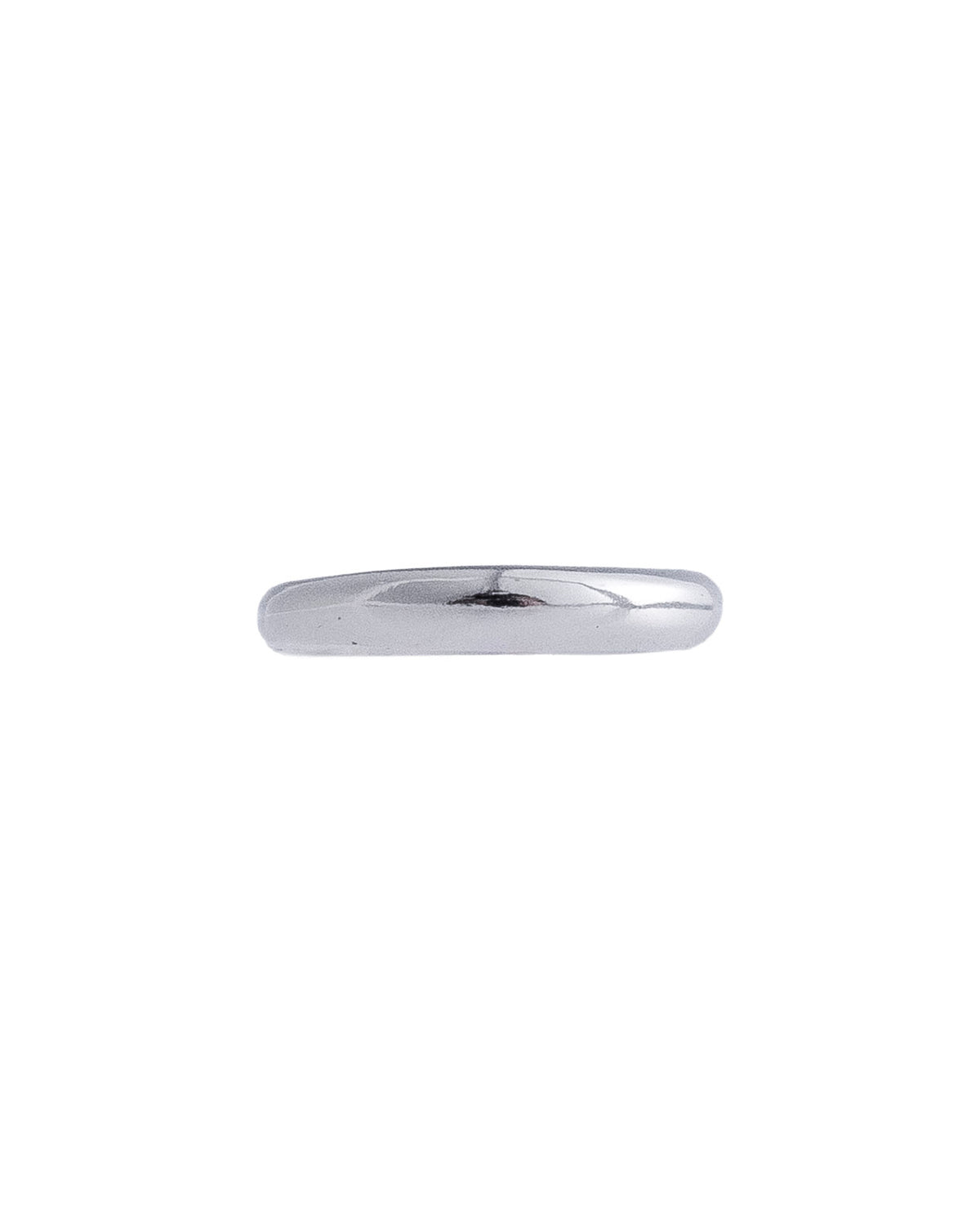 Sculptural sterling silver Blob Ring with a thin band