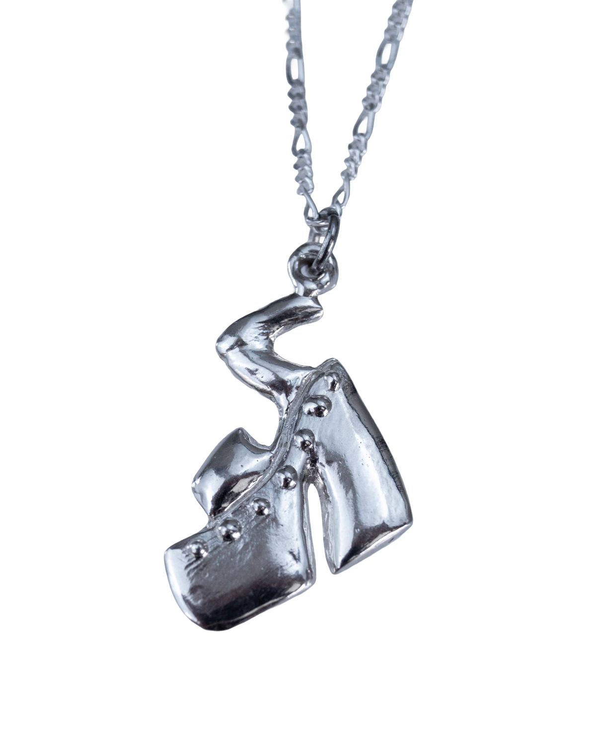 Sky High one-of-a-kind sterling silver platform shoe pendant necklace