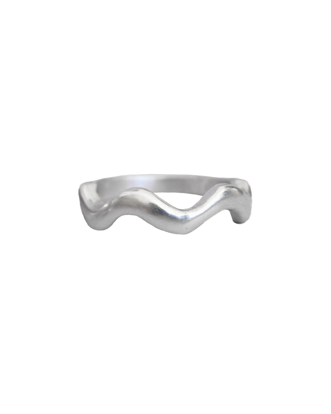 Puffy sterling silver Wavy Ring