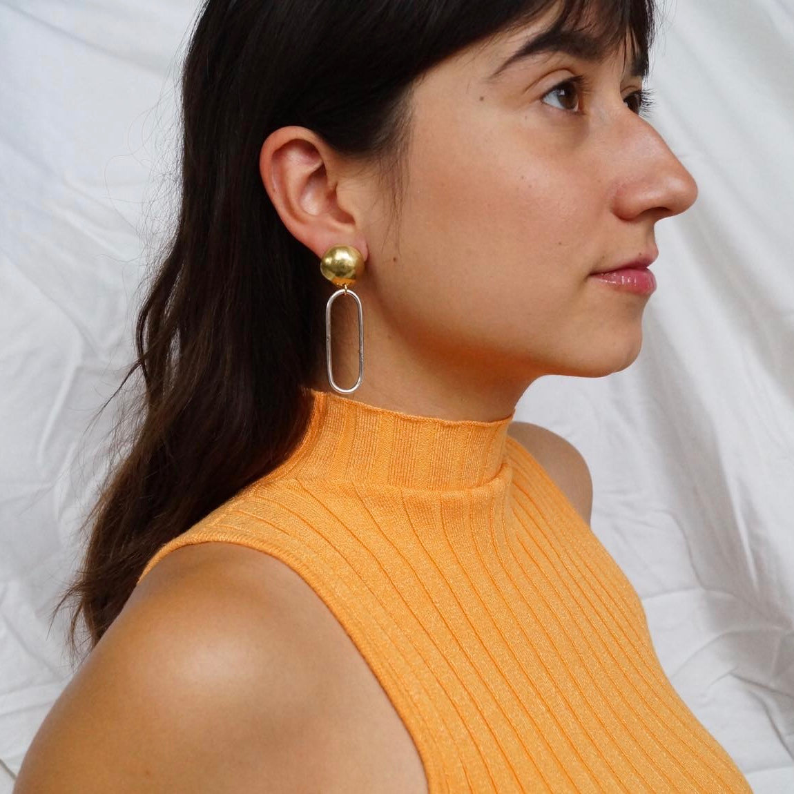 Dome Drop Earrings