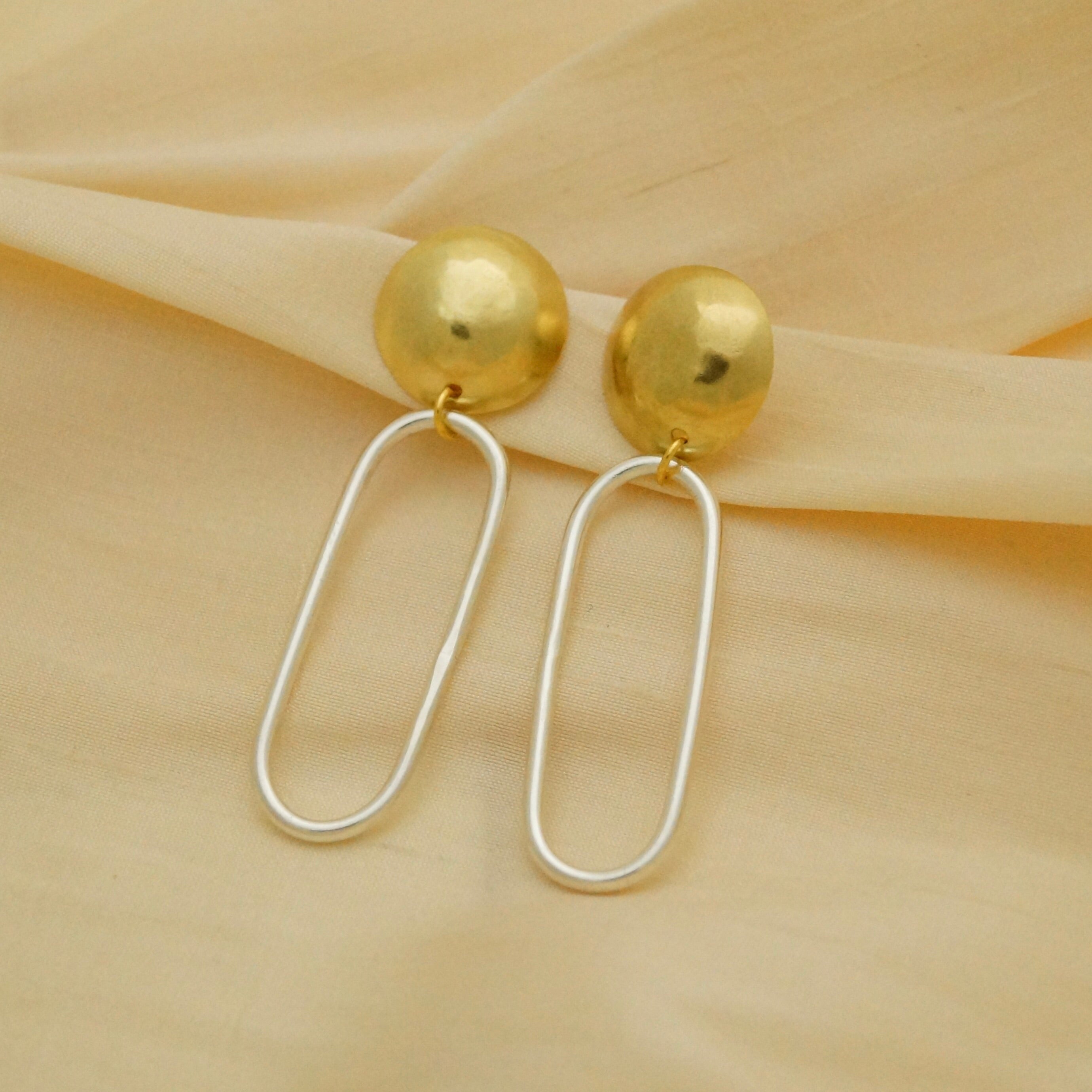 Dome Drop Earrings