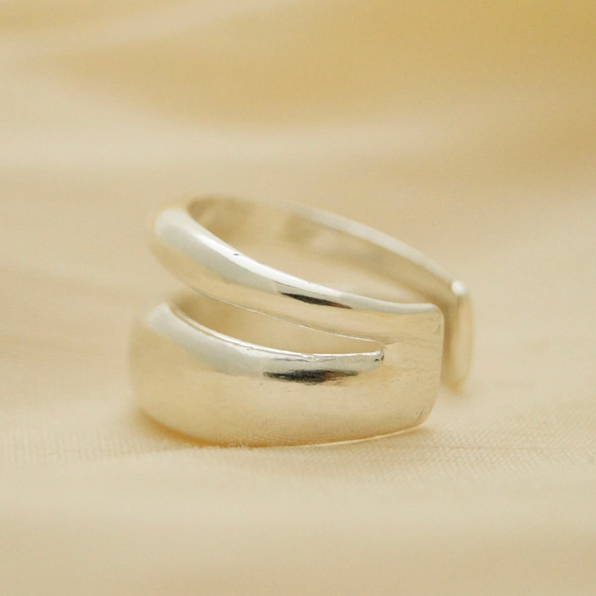 Double Blob two-in-one sterling silver ring